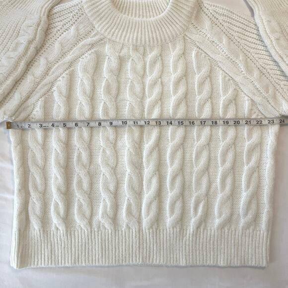 Free Assembly Cable Knit Sweater Womens Size 2XL Ivory Fisherman Chunky Soft - Picture 12 of 14